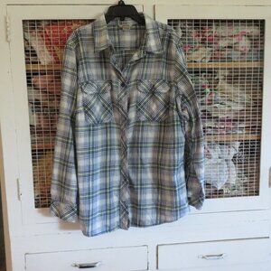 Women's Duluth Trading Company Flanel Shirt 1X 1 X Womens Button up Shirt